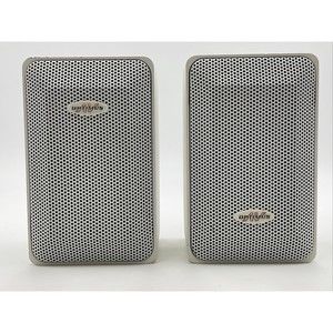 Set of 2 Vintage Optimus Pro 7AV Bookshelf Speakers White 40-2059 40 Watts 8 Ohm